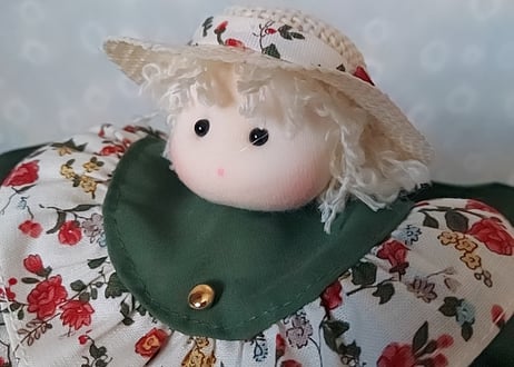 90年FANCY🩷ᩚ女の子DOLLの編み小物入れ