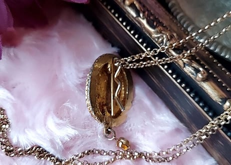 1970´s✩.*˚硝子のカメオVintageネックレス