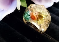 1960´sフレッシュカラーフラワーとかすみ草✩.*˚ルーサイトリング