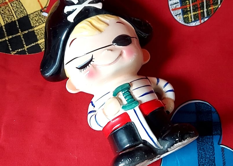 内藤ルネ・キャプテンキッド💎貯金箱 | あんちーくKIDAN STORE