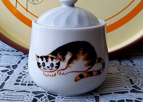 陶器製✩.*˚ユニーク猫のポット