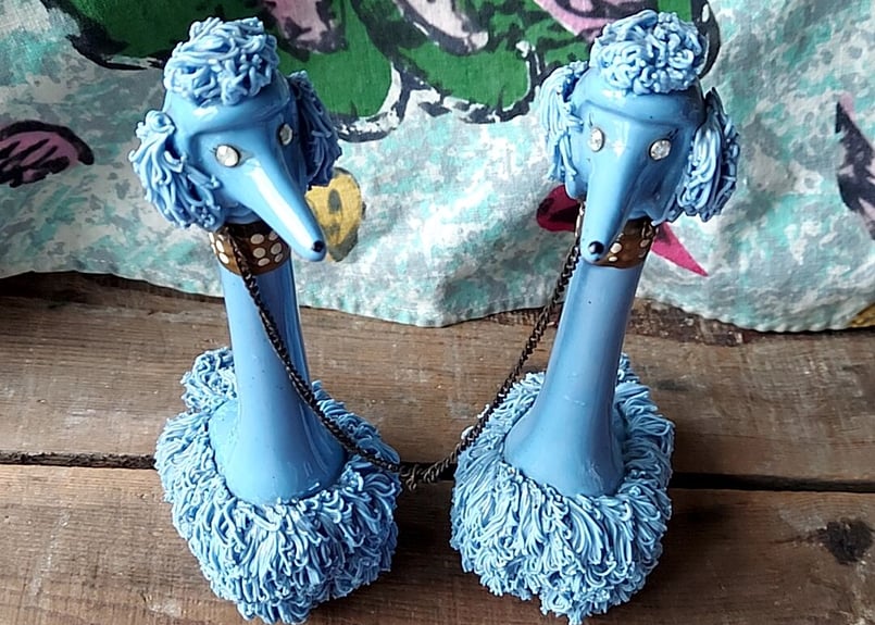 1950's スパゲッティ プードル ヴィンテージ レトロ 陶器 1950's スパゲッティ プードル ヴィンテージ レトロ 陶器 50´s