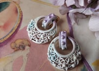 1970´s✨プリンセスカラーのお花レースイヤリング