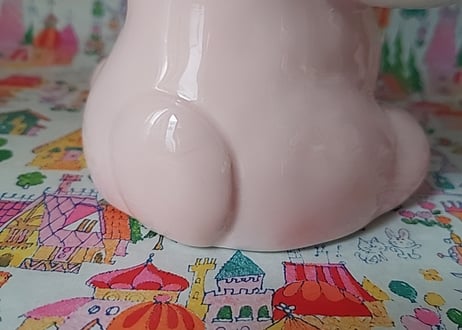 Fancy🩷ᩚうさぎの陶器、靴べら入れ ピンク