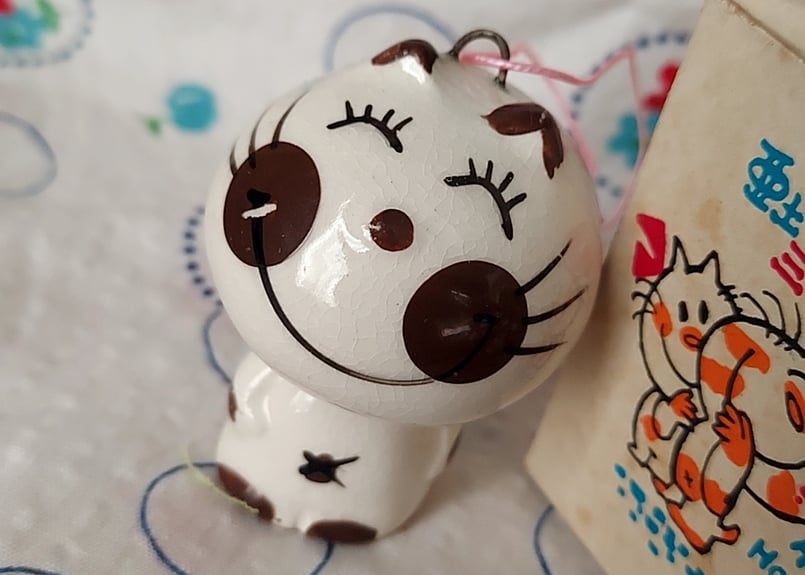 水森亜土 マスコット みーたん キーチェーン キーリング ぬいぐるみ 猫