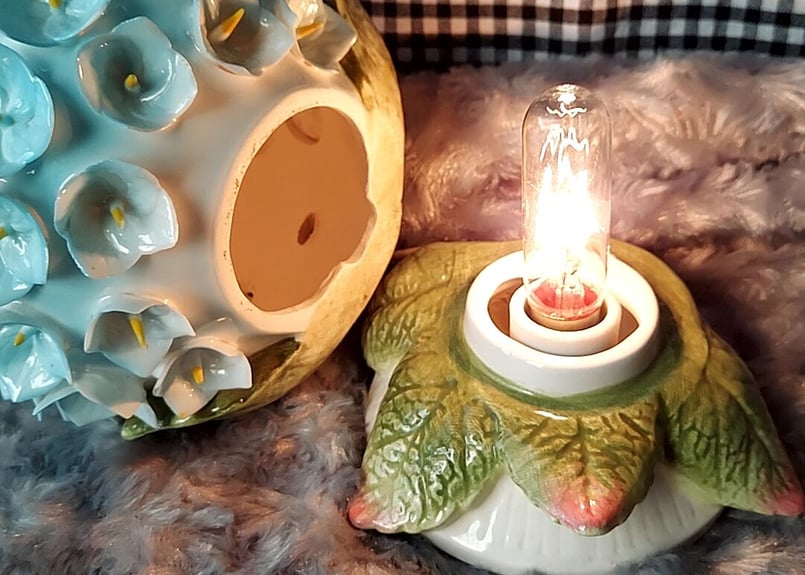 陶器の紫陽花ランプ | あんちーくKIDAN STORE