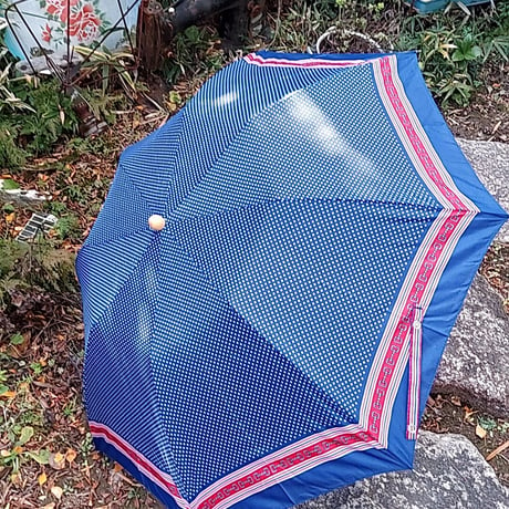トリコカラーのワンプッシュ✩.*˚ 1970´s折りたたみ傘