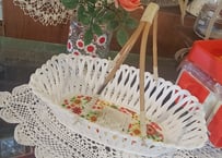 ワールド印🌼*･花柄のプラ籠