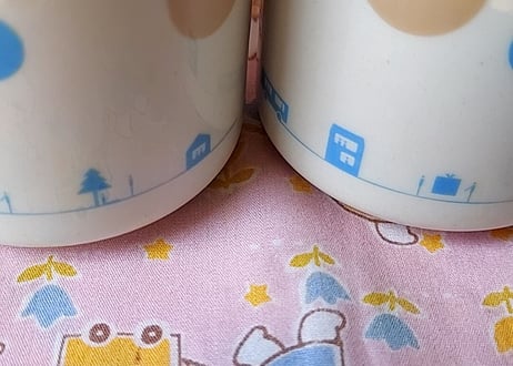ほのぼの君湯のみ  ネズミとチーズ🧀
