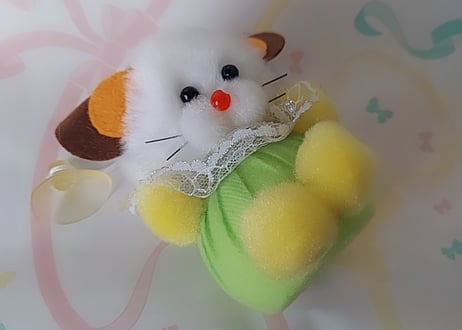 Fancy🐭🌼*･吸盤付きネズミのマスコット ホワイト