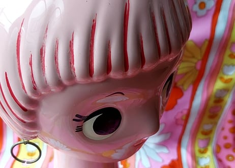 陶器製✩.*˚ツィッギーみたいなヘッドマネキン