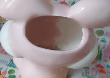 Fancy🩷ᩚうさぎの陶器、靴べら入れ ピンク