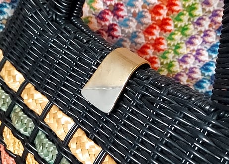 ビニールとラタンのVintageBAG
