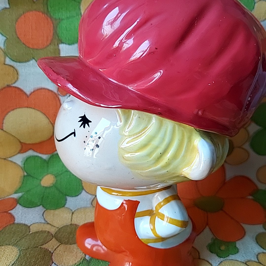水森亜土ちゃん❤️陶器の貯金箱 | あんちーくKIDAN STORE