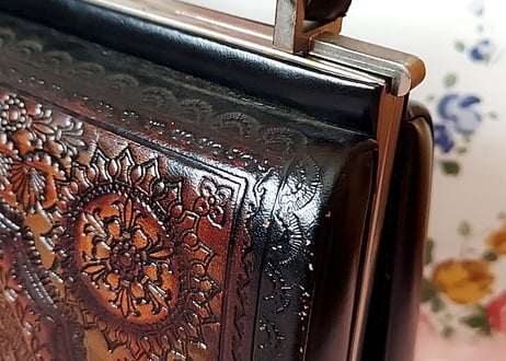 1970´s✨型押しレザーVintagebag
