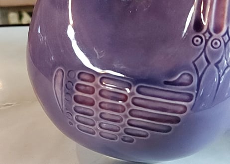陶器製✩.*˚ぷっくり鳥モチーフ、フラワーベース