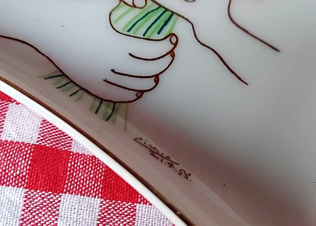 ピカソ💐陶器の花束トレイ