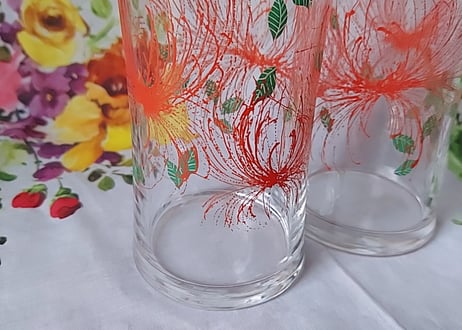 アデリア・彼岸花のグラス