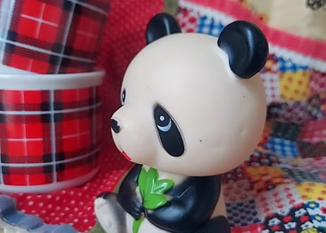 三菱銀行🌿パンダのノベルティソフビマスコット