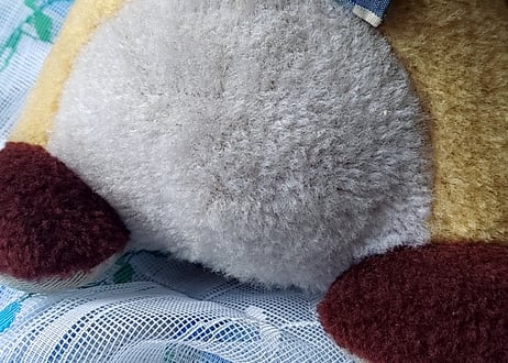 おとぼけたぬきのぬいぐるみ