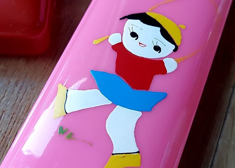 セルロイド★ヴィンテージ★トレイ★小箱★ペンケース★ピンク★昭和レトロ セルロイド☆ヴィンテージ☆トレイ☆小箱☆ペンケース☆ピンク