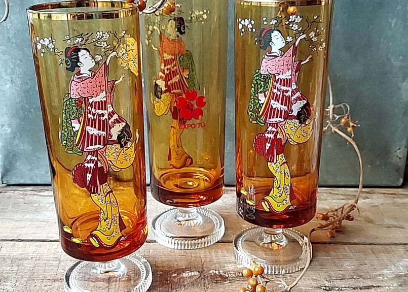 アデリア✩.*˚EXPO´70 台付きグラス | あんちーくKIDAN STORE