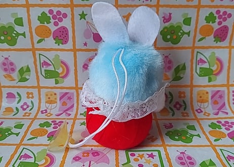 Fancy🐰🌼*･吸盤付きうさぎのマスコット ブルー