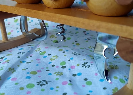 ベンチに座ったくまの親子🧸卓上セット
