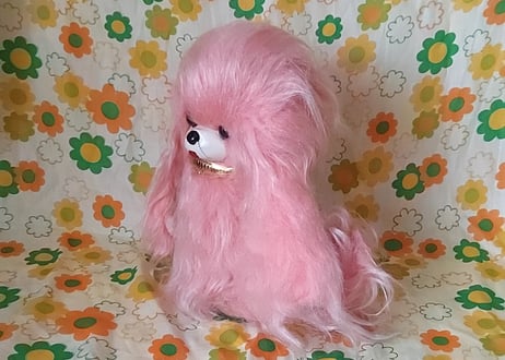 ピンクのお手入れわんちゃん