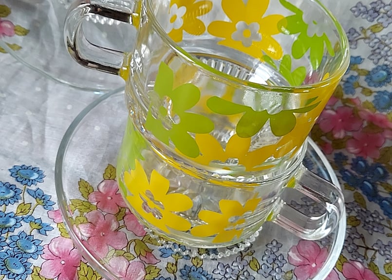 ⑤Boch 花柄カップ 4個セット ⑤Boch 花柄カップ 4個セット ⑤Boch 花柄カップ 4個セット