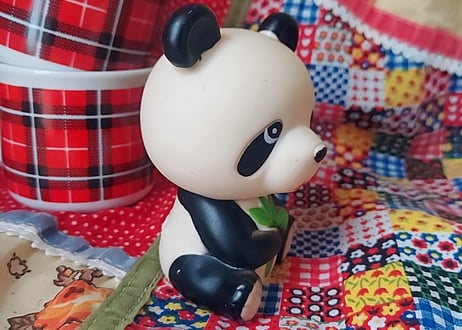 三菱銀行🌿パンダのノベルティソフビマスコット