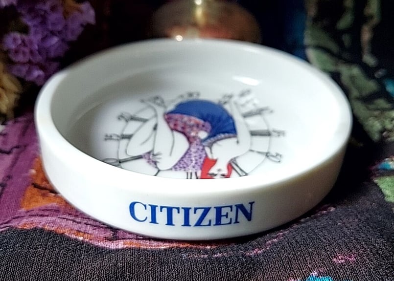 小島功×シチズン⏰ノベルティ灰皿 | あんちーくKIDAN STORE