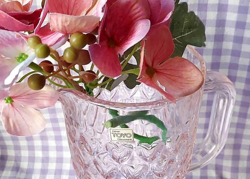 東洋硝子・ピンクハートのピッチャー | あんちーくKIDAN STORE