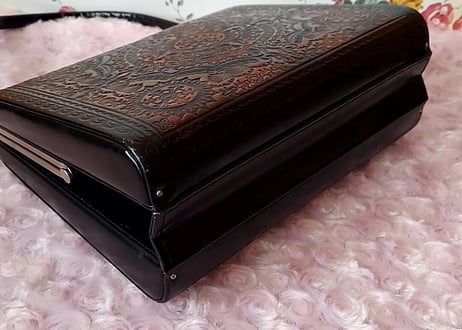 1970´s✨型押しレザーVintagebag