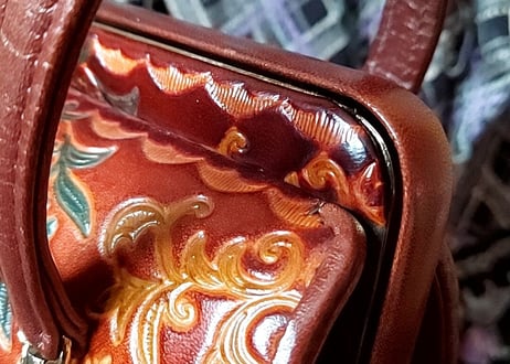 1970´s✨型押しレザーVintagebag