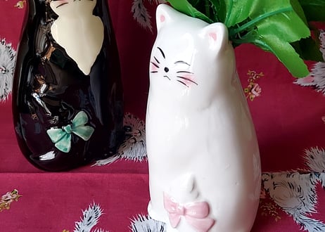 瀬戸クラフト・白猫の花瓶