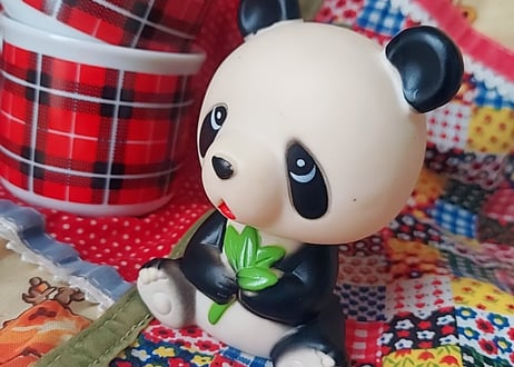 三菱銀行🌿パンダのノベルティソフビマスコット
