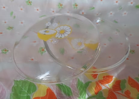 レモンの輪切り🍋硝子の小皿
