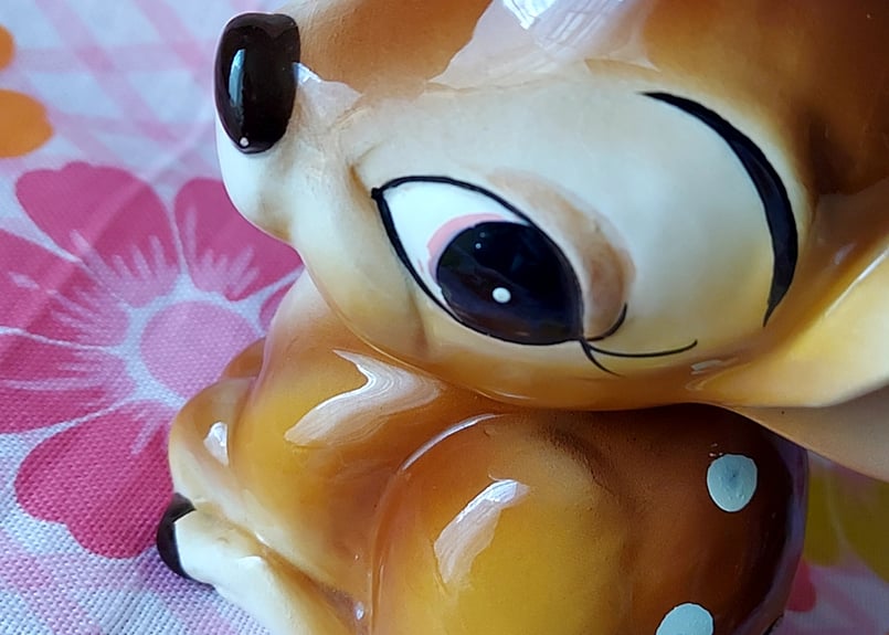 ウォルト・ディズニー💕バンビ陶器の貯金箱 | あんちーくKIDAN STORE