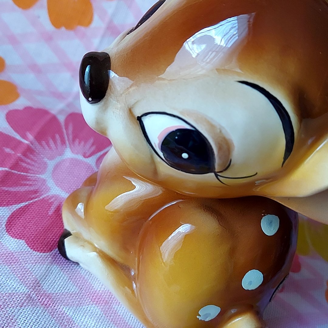 ウォルト・ディズニー💕バンビ陶器の貯金箱 | あんちーくKIDAN STORE