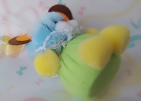 Fancy🐭🌼吸盤付きネズミのマスコット ブルー