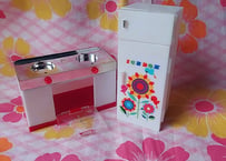 ままごと用、冷蔵庫とキッチンSet