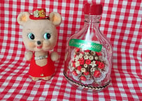 ドライフラワーの入ったボトルフラワーオブジェ💐