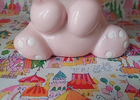 Fancy🩷ᩚうさぎの陶器、靴べら入れ ピンク