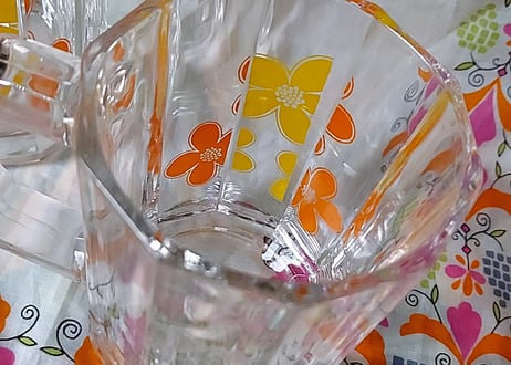 HOYA・クリスタル✨花柄ジョッキ
