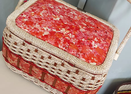 油絵みたいなレザーのソーイングBOX