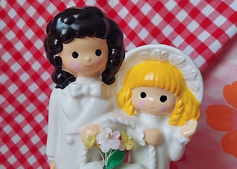 ウェディングカップル💒陶器製貯金箱