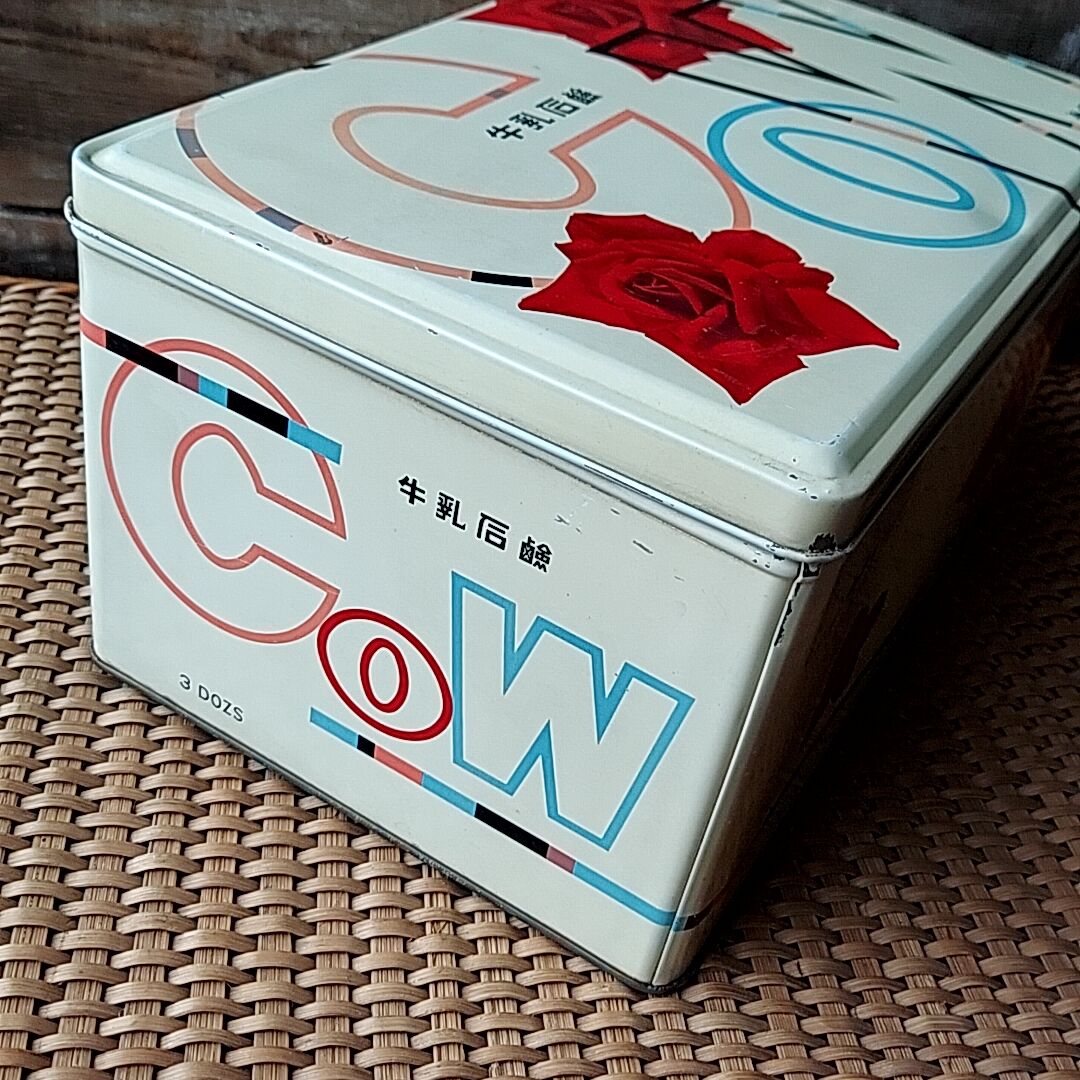 レア バラ柄 牛乳石鹸 カウブランド レトロ ビンテージ ブリキ缶 レア バラ柄 牛乳石鹸 カウブランド レトロ ビンテージ ブリキ缶