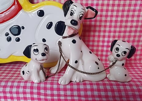 Disney❤わんわん物語・チェーン付き親子の陶器