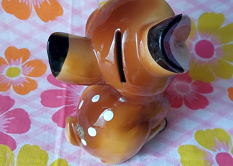 ウォルト・ディズニー💕バンビ陶器の貯金箱 | あんちーくKIDAN STORE